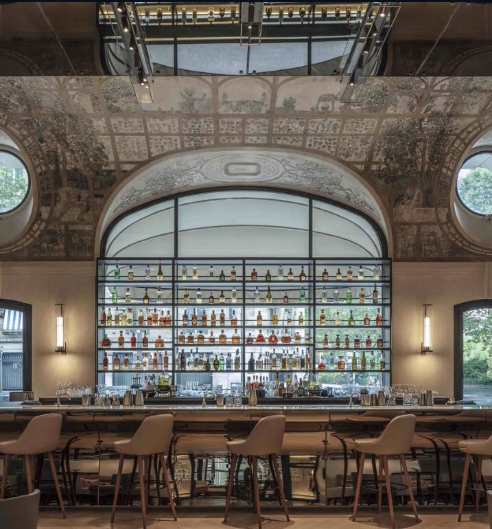 CI_23_NUMERIQUE6 Hôtel Lutetia - Le bar Joséphine, ses cocktails, ses fresques Art nouveau.